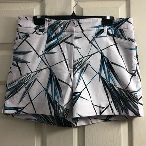 WHBM tropical shorts 5” inseam size 10 EUC